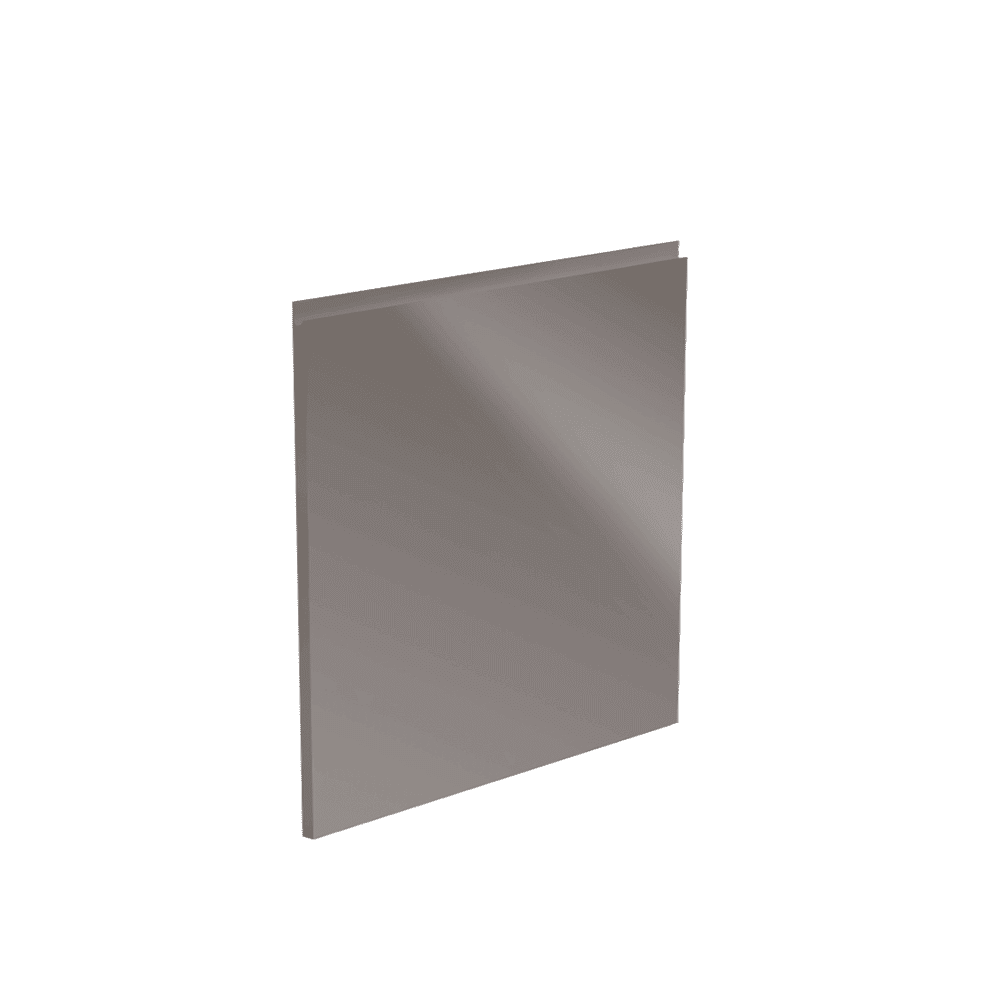 KONDELA Dvierka na umývačku, biela / šedá extra vysoký lesk HG, 59,6x57, AURORA